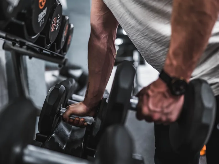 Loaded barbell ready for a working set